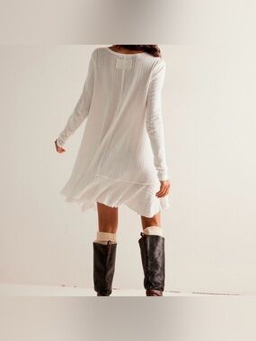 NWT FREE PEOPLE Tate Pointelle Tunic- Ivory Combo $78 MSRP